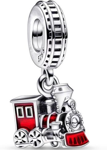 Red Train Dangle Charm Fit Women Bracelet Necklaces Fashion Gifts 925 Sterling Silver DIY Jewelry in Saudi Arabia