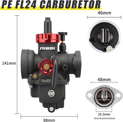 NIBBI Carburetor Pefect for Predator 212,with Intake Manifold 48mm Air Filters,for Coleman,Predator 196cc 212cc 224cc Engine Performance Parts(Black) in Kuwait