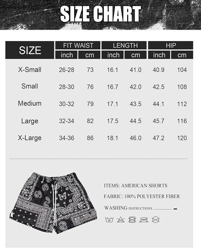 Men's Paisley Shorts Drawstring Bandana Print Casual Workout Athletic Basketball Beach Boxing Summer Shorts in Saudi Arabia