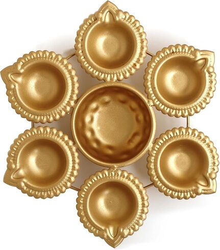 Assorted Decorative Traditional Urli Diya | Perfect for Center Table, Living Room, Office, Home & Pooja Room, Wedding Gift, (10) in Kuwait