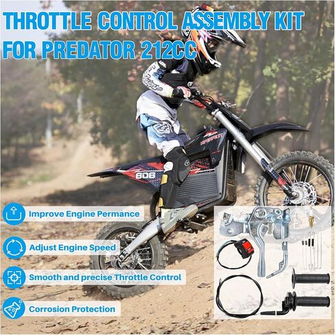 مجموعة التحكم في خنق الدراجة الصغيرة، مجموعة ربط الخانق متوافقة مع بريداتور 212cc 196cc كولمان CT200U BT200X CT200U-EX B200R Baja Warrior Massimo MB200 M200 Minibike GX160 GX200 in Kuwait