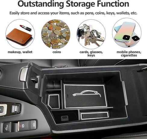 LUWU 2023 Infiniti QX50 QX55 منظم وحدة التحكم المركزية منظم مسند الذراع 2018-2023 QX50 وحدة تخزين وحدة التحكم المركزية صينية إدراج 2022-2023 QX55 مسند الذراع 2023 ملحقات إنفينيتي (أبيض) in Kuwait