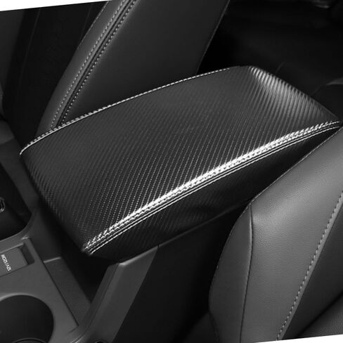 DEYTOP Center Console Cover for Subaru Crosstrek/Impreza 2024 Accessories Armrest Cover for 2024 Crosstrek Accessories Anti-Scratch Leather Armrest Protector (Black with Black Stitches) in Kuwait