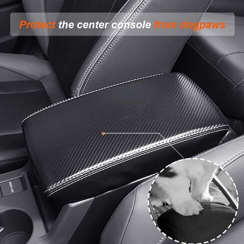 DEYTOP Center Console Cover for Subaru Crosstrek/Impreza 2024 Accessories Armrest Cover for 2024 Crosstrek Accessories Anti-Scratch Leather Armrest Protector (Black with Black Stitches) in Kuwait