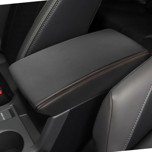 DEYTOP Center Console Cover for Subaru Crosstrek/Impreza 2024 Accessories Armrest Cover for 2024 Crosstrek Accessories Anti-Scratch Leather Armrest Protector (Black with Black Stitches) in Kuwait