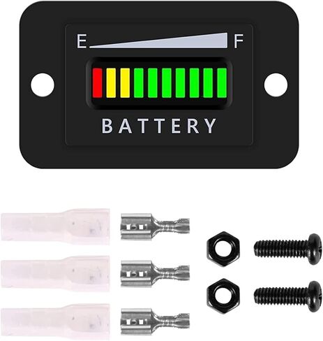 36V Battery Fuel Gauge Indicator,for Golf Cart,EZGO, Ya maha, Fork Lifts,Club Car,Floor Care Equipment LED Battery Indicator Meter Gauge in Kuwait