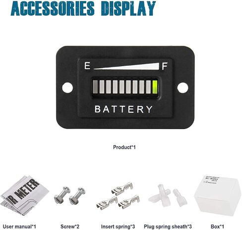 36V Battery Fuel Gauge Indicator,for Golf Cart,EZGO, Ya maha, Fork Lifts,Club Car,Floor Care Equipment LED Battery Indicator Meter Gauge in Kuwait