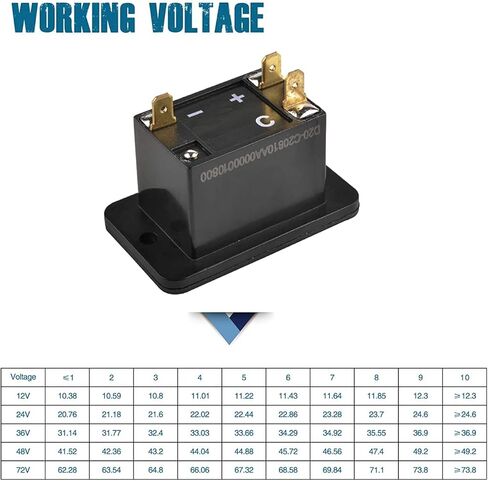 36V Battery Fuel Gauge Indicator,for Golf Cart,EZGO, Ya maha, Fork Lifts,Club Car,Floor Care Equipment LED Battery Indicator Meter Gauge in Kuwait