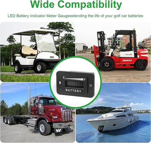 36V Battery Fuel Gauge Indicator,for Golf Cart,EZGO, Ya maha, Fork Lifts,Club Car,Floor Care Equipment LED Battery Indicator Meter Gauge in Kuwait