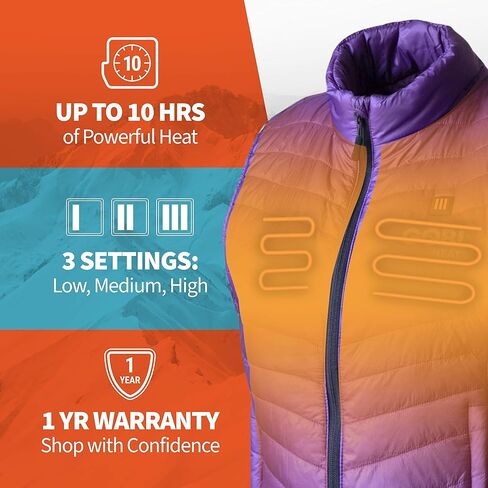 Dune Women's Heated Vest - 10 hrs of Heat | With Battery & Charger | Machine Washable in Kuwait