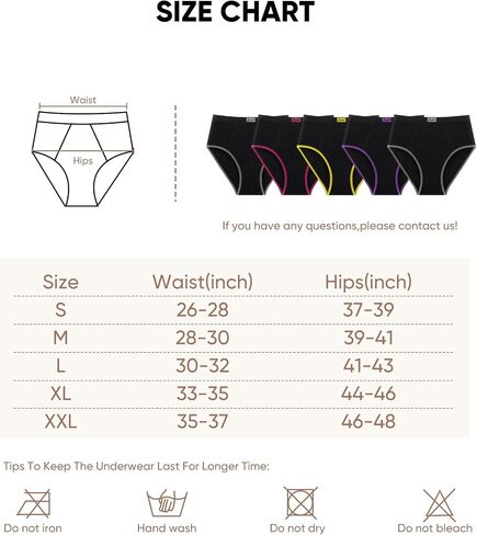 MEIYATING Womens High Waisted Underwear High-Cut Soft Stretch Briefs Ladies Cheeky Bikini Panties 5 Pack in Saudi Arabia