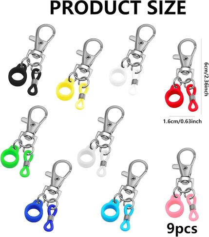 7Pcs Retractable Pen Holder Silicone Pen Lanyard Clip , Adjustable Badge Reel Accessories Pen Holder for Lanyard , Pen Lanyard Lanyard with Clip Lanyard Pen Holder Hang on Backpack, Belt, Wallet in Saudi Arabia