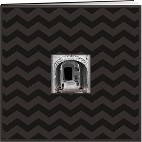 Pioneer Embossed Post Bound Frame Album 12"X12"-Black