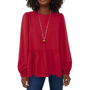 Allimy Women's Puff Long Sleeve Dressy Casual Flowy Peplum Tops and Blouses Dress Shirts in Kuwait