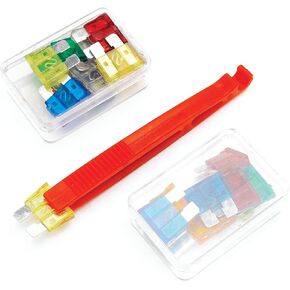 Performance Tool 1489 Variety of Fuses for Many Amperages - Storage Case Included - Essential Automotive and Electrical Tool Kit
