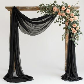 Wokceer الزفاف قوس اللف النسيج 28.7 "× 20FT أحمر الخدود الوردي الستائر محض النسيج خلفية قوس اللف النسيج لحفل الزفاف عيد ميلاد حزب الزفاف دش الديكور in Kuwait