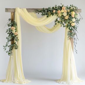 Wokceer Wedding Arch Draping Fabric 28.7" x 20FT Blush Pink Drapes Sheer Fabric Backdrop Arch Draping Fabric for Wedding Ceremony Birthday Party Bridal Shower Decoration