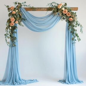Wokceer Wedding Arch Draping Fabric 28.7" x 20FT Blush Pink Drapes Sheer Fabric Backdrop Arch Draping Fabric for Wedding Ceremony Birthday Party Bridal Shower Decoration