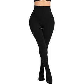 Women's Opaque Control Top Tights, High Waist Stocking Thigh Control Pantyhose