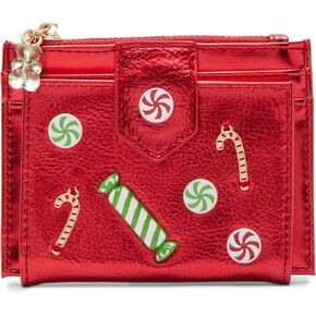 Betsey Johnson Holiday Candy Bifold Wallet, Red