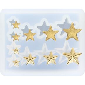 Funshowcase Mini Assorted Jewerly Stars Resin Epoxy Silicone Tiny Mold for Delicate Craft