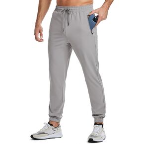 JMIERR Men's Sweatpants with Zipper Pockets Athletic Training Track Joggers Drawstring Stretch Elastic Waist Pants