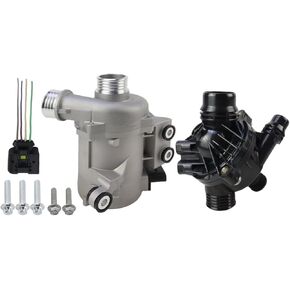 MUNIK Electronic water pump 8-piece set for BMW 1,3,6,7,X1,X3,X5,X4 series 130i,325i,330i,630i,730Li,xDrive25i 28i 25si 30si,3.0si,2.5si Replacement# 11517586925,12521438159,11537549476,07119905400 in Kuwait