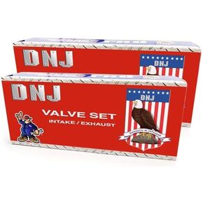 DNJ VK124311 Exhaust Intake Valve Kit for 2014 to 2017 Ford Fiesta, Focus L3 1.0L DOHC 12V EV4311 X6 IV4311 X6