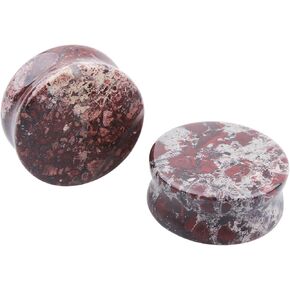 Bloomfall Gauge Opal Ear Plugs Piercing Jewelry Set Double Flare Saddle Stretching Gages Tunnels Expander 5mm-25mm