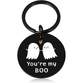 Halloween Boo Basket Stuffers for Women Halloween Keychain Gifts Spooky Basket Stuffer for Boyfriend You're My Boo Keychain Cute Spooky Keychain Gifts Halloween Decor for Adults Valentines Gifts
