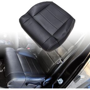 Priprilod Black Leather Driver Side Bottom Replacement Seat Cover Compatible with Jeep Wrangler 2008 2009 2010 2011 2012