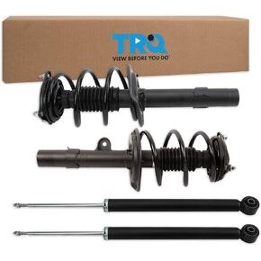 TRQ Front and Rear Complete Shock Assembly & Shock Absorber Kit Compatible with 18-22 Accord