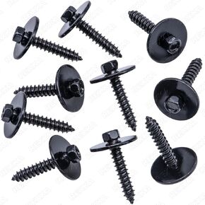 Rexka 50pcs Fender Liner Bumper Cover Tapping Screw Bolt W710763-S901 Compatible with Ford Lincoln Edge Expedition Explorer F-150 Fiesta Flex Taurus Mark LT MKT MKX Navigator N801169-S900