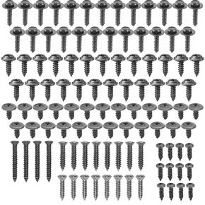 GM 111-Piece Interior | Exterior | Engine Bay | Trim Screw Hardware Kit, Black #8 | FITS: Chevrolet, Buick, Oldsmobile, Pontiac, Cadillac, GMC Trucks, A | B | C | D | E | F | G | H | J | X | Y Body