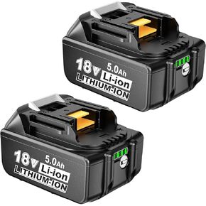 Ecarke 5.0Ah 18-Volt Replace for Makita 18V Battery BL1860B, Car Shape Replacement Batteries Compatible with Makita BL1860 BL1820 1830B 1840B 1850B 3 Pack