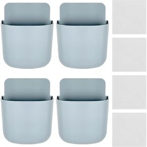 4 Pcs Remote Control Holder Wall Mount,Self Adhesive Remote Holder,Hole-Free Wall Pen Holder Storage Accessories for Home Office School (Grey)