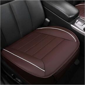 Junecarp Stylish Car Seat Cover,All-around Protection Car Leather Seat Covers for Four Season,Waterproof & Breathable Automotive Seat Covers Interior Accessories Fit Most Cars,Trucks,SUVs (Beige)