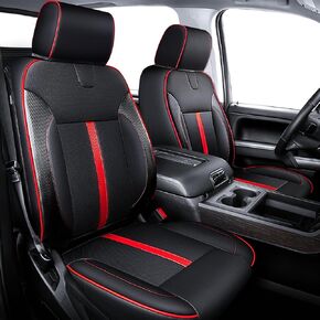 Leather Seat Cover Custom Fit for Chevy Silverado 1500 & GMC Sierra 1500 (2019-2024) - Custom Fit for Silverado & Sierra 2500HD 3500HD (2020-2024) - Crew Cab, Fully Covered, Fit Like a Glove