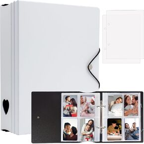 ألبوم صور 200 جيب لفيلم Fujifilm Instax Mini 11 12 9 8+ 8 7+ LiPlay Film، غلاف بطاقة الصور لطابعة الصور Polaroid SnapTouch PIC-300 Z2300، كتاب صور 2x3 لبطاقة Kpop (وردي)
