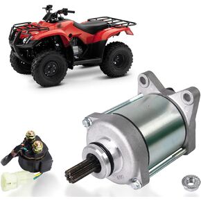 Starter & Relay Compatible with Honda ATV TRX250TM Recon 250/TRX250TE 250 ES, New Starter Motor, Replace# 31200-HM8-B61, SMU0478, 410-54133