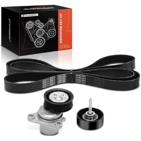 A-Premium Engine Serpentine Belt Drive Kit Compatible with Mazda 6 2010 2011 2012 2013 - DOHC L4 2.5L