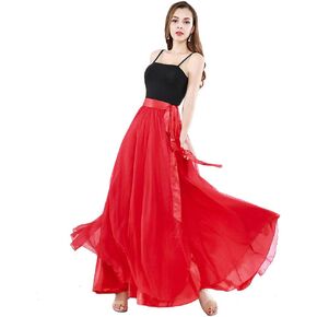 ROYAL SMEELA Belly Dance Costume for Women Maxi Dancing Skirts Tie Up Waist Wrap Retro Camisole Spaghetti Strap Tank Tops