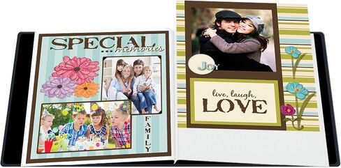 ألبوم Pioneer مقاس 12 بوصة × 12 بوصة Family Treasures Deluxe Fabric Postbound، أزرق داكن in Kuwait