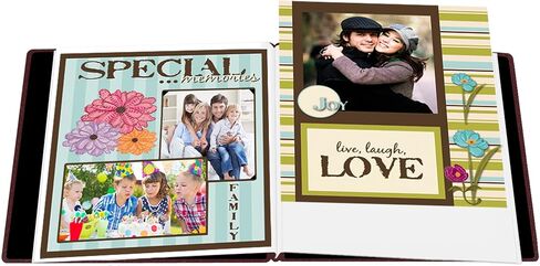 ألبوم Pioneer مقاس 12 بوصة × 12 بوصة Family Treasures Deluxe Fabric Postbound، أزرق داكن in Kuwait