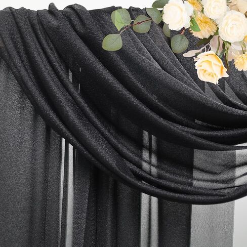 Wedding Arch Draping Fabric Backdrop Drapes 28.7"x 20FT, Dusty Rose | Sheer Drapes Chiffon Fabric, Arch Drapery Backdrop Drapes for Wedding Ceremony Bridal Shower Birthday Party Event Decor in Saudi Arabia