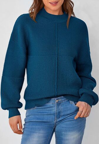 NALANISA Womens Fall Sweaters 2024 Long Sleeve Casual Crewneck Ribbed Knit Chunky Pullover Sweater Tops Fashion Clothes in Saudi Arabia