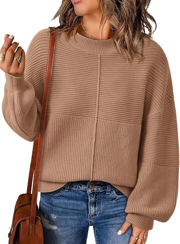 NALANISA Womens Fall Sweaters 2024 Long Sleeve Casual Crewneck Ribbed Knit Chunky Pullover Sweater Tops Fashion Clothes in Saudi Arabia