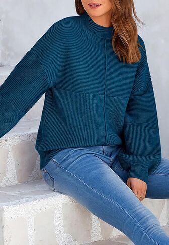 NALANISA Womens Fall Sweaters 2024 Long Sleeve Casual Crewneck Ribbed Knit Chunky Pullover Sweater Tops Fashion Clothes in Saudi Arabia