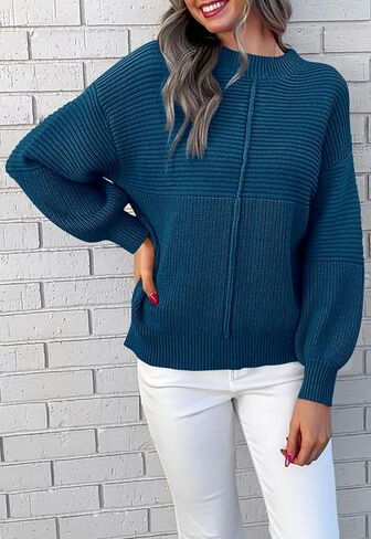NALANISA Womens Fall Sweaters 2024 Long Sleeve Casual Crewneck Ribbed Knit Chunky Pullover Sweater Tops Fashion Clothes in Saudi Arabia