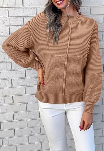 NALANISA Womens Fall Sweaters 2024 Long Sleeve Casual Crewneck Ribbed Knit Chunky Pullover Sweater Tops Fashion Clothes in Saudi Arabia
